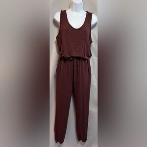 Daily‎ Ritual Jumpsuit Sleeveless Medium Women Brown